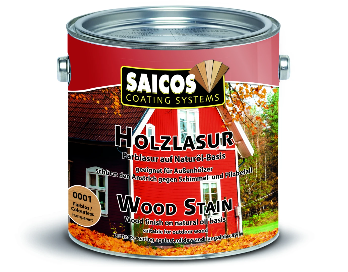 Exteriérová olejová lazura Saicos Holz-lasur, 0,75 l