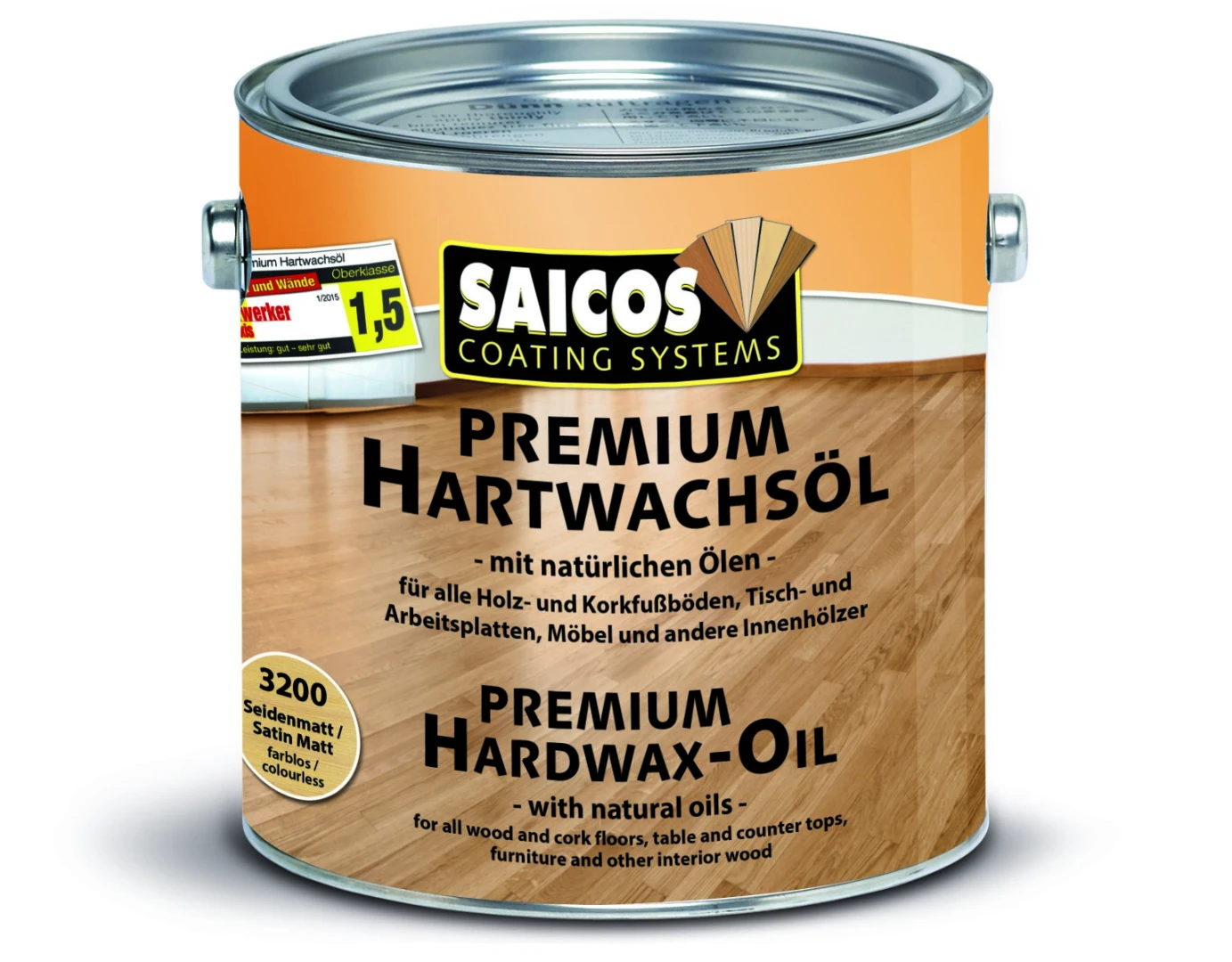 Voskový olej Saicos HARTWACHSÖL Premium, tvrdý – menší balení 0,75 l