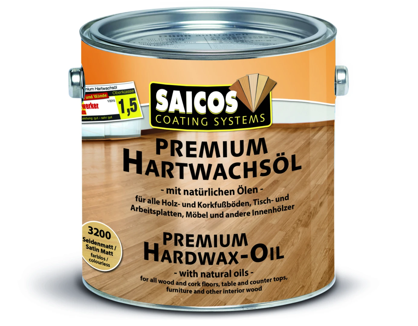 Voskový olej Saicos HARTWACHSÖL Premium, tvrdý – větší balení 2,5 l