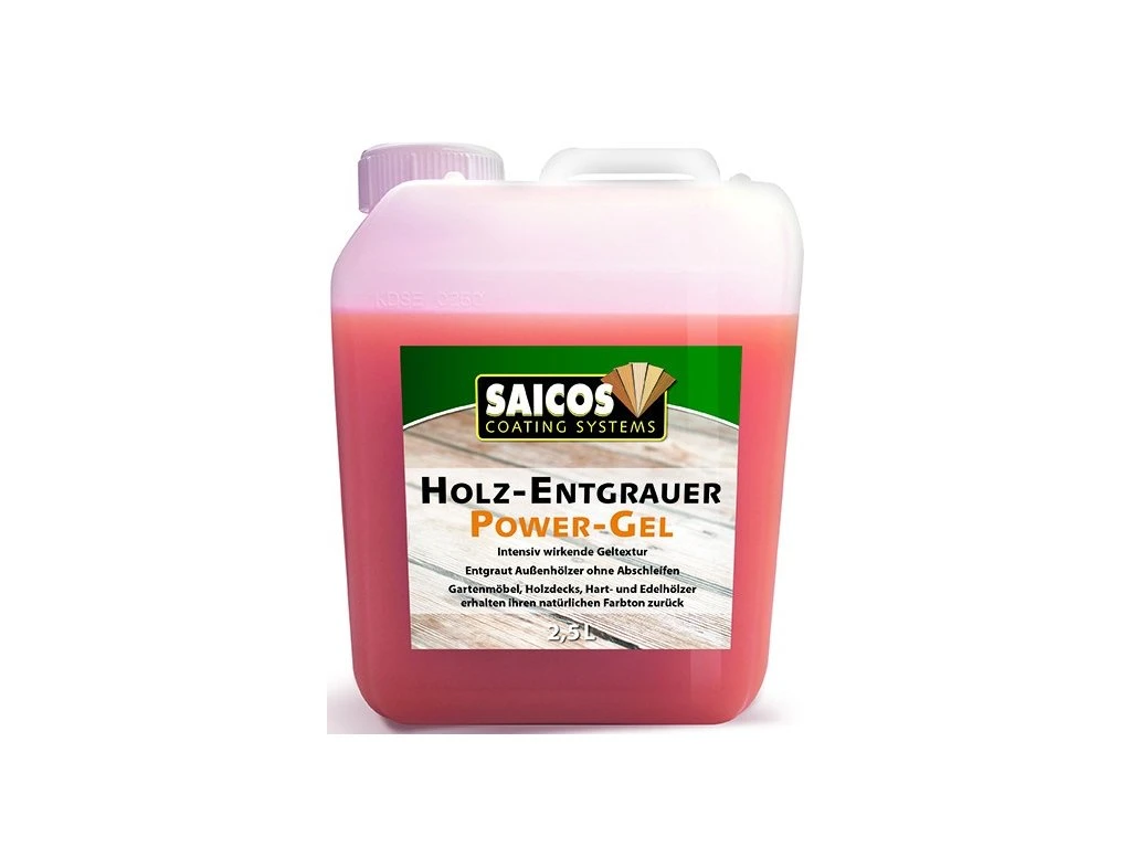 Odstraňovač šedi na fasády Saicos HOLZ-ENTGRAUER Power gel - 1 l