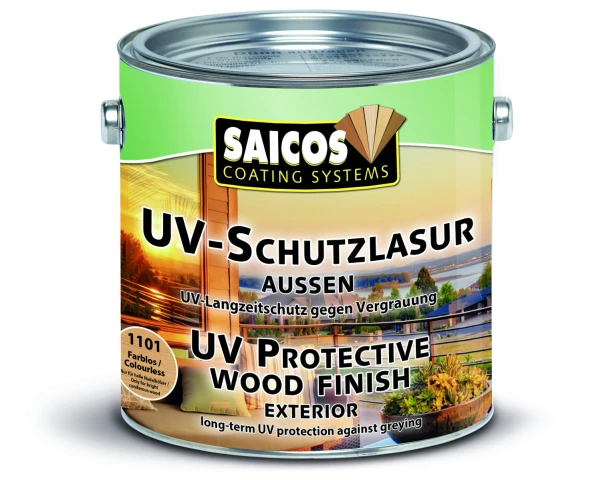 Exteriérová olejová lazura Saicos UV-Schutzlasur, 0,75 l